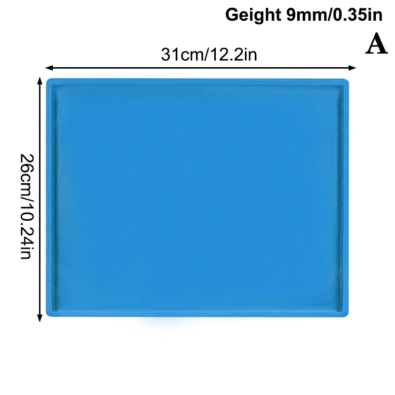 Multifunctional Silicone Cake Roll Mat Non-stick Bakeware Tray Pan Qme A Blue