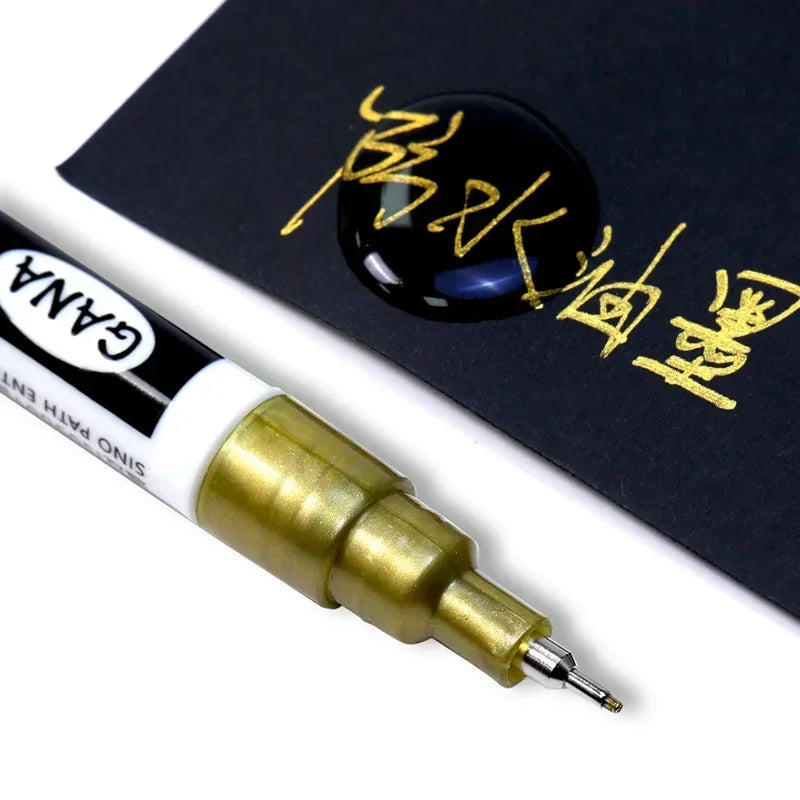 4Pcs/set High Quality Permanent Paint Markers Pen 0.7mm Fine Tip Waterproof, for Rock Painting, Wood, Metal, Canvas Qme