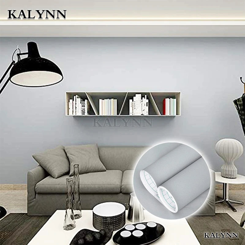 Solid Peel Stick Wallpaper Vinyl Colored Wall Paper Self Adhesive PVC Qme