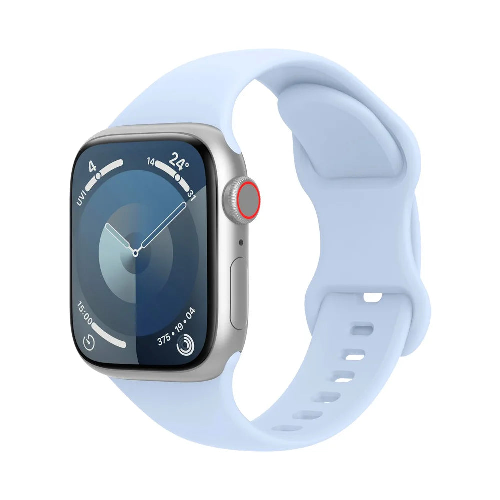 Silicone Band For Apple Watch strap 44mm 45mm 40mm 41mm Iwatch series Apple Watch band series 38 39 40 41 Qme Blue 42 44 45 49 S10 46MM