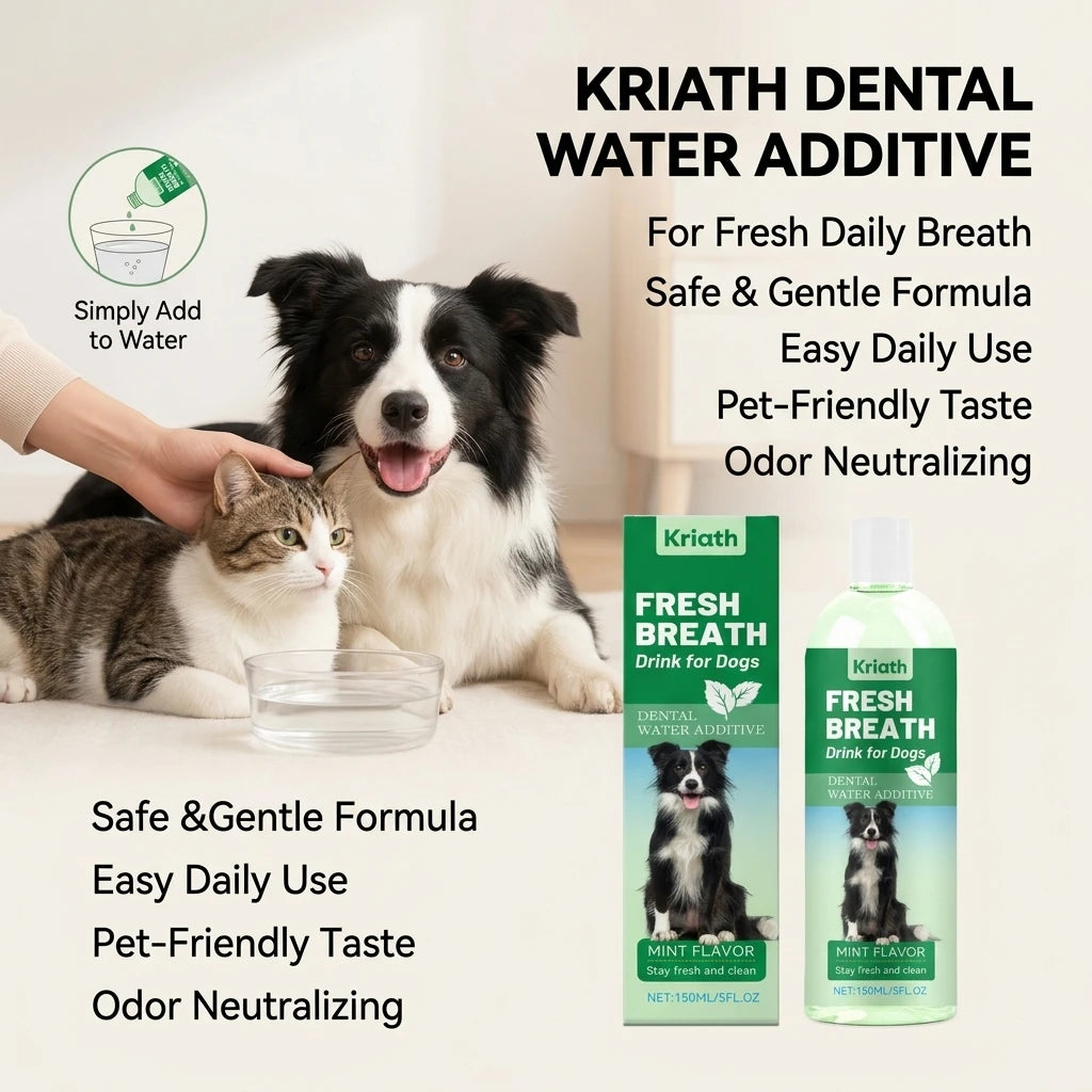 Mint Flavor Pet Mouthwash Removing Plaque Eliminates Bad Breath Freshing Breath Dog Dental Care Wate Pet Oral Hygiene Solution Qme