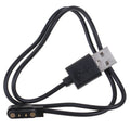 Universal Magnetic 2 Pin Spacing Wristbands Charge Cable Smart Watch Qme BK