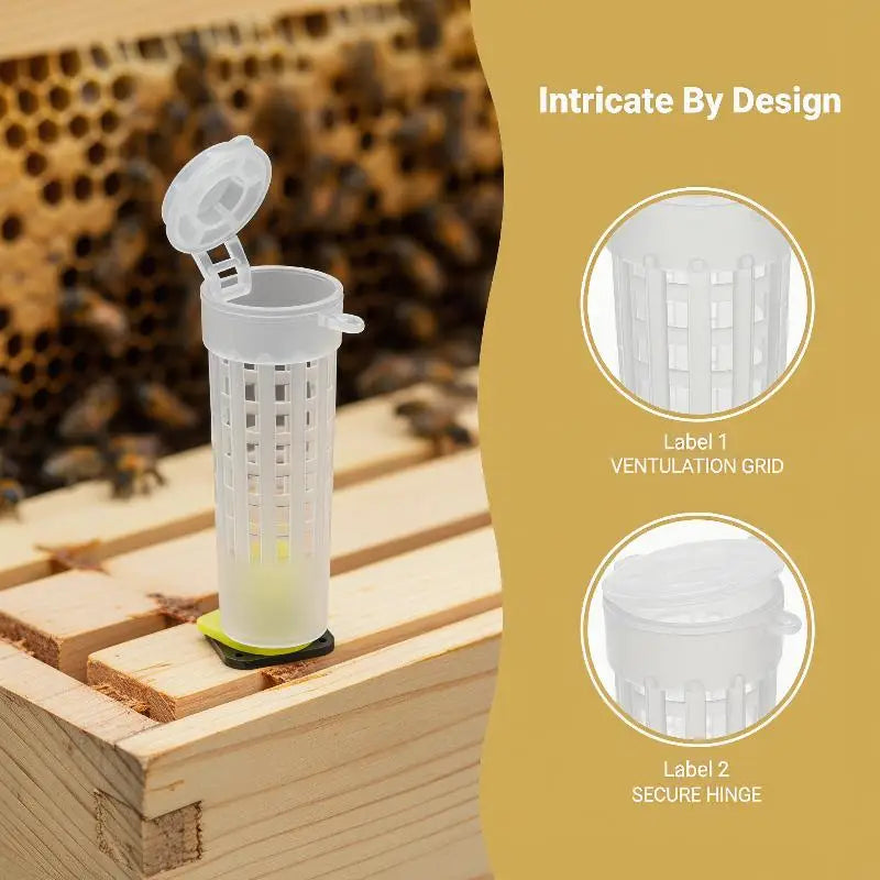 Queen Bee Protection Cage Plastic Rearing Beekeeping Tools Catcher Qme