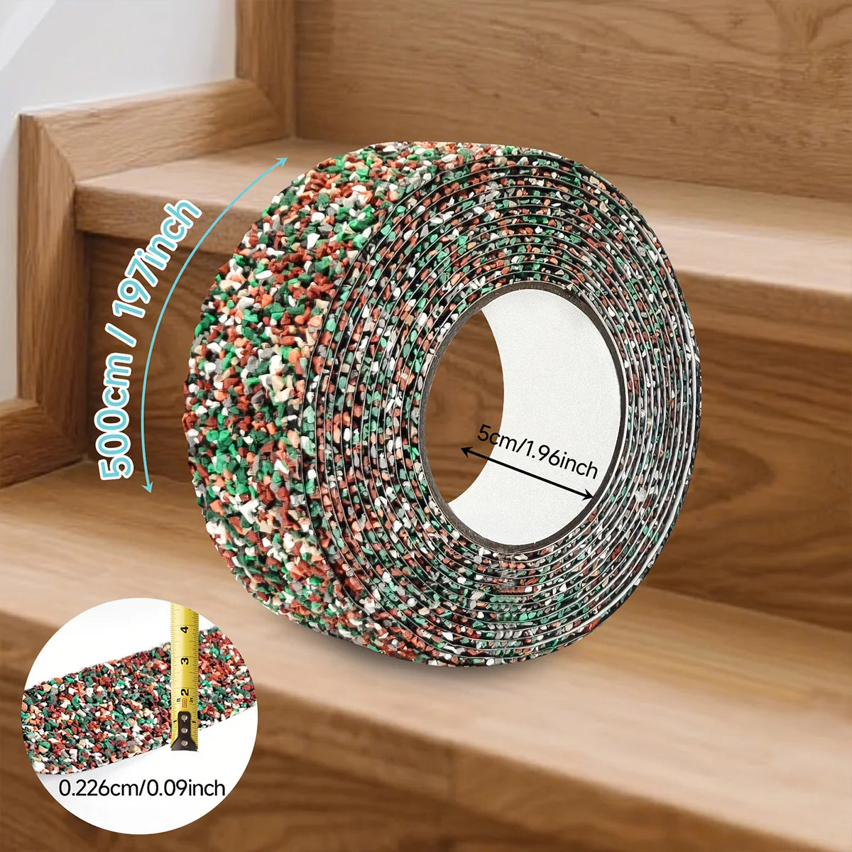 High Adhesion Anti-Slip Tape Red/Blue for Swimming Pool Boat Staircase Bathroom - Safe Traction with Temperature Resistance Qme Red 5m 5cm