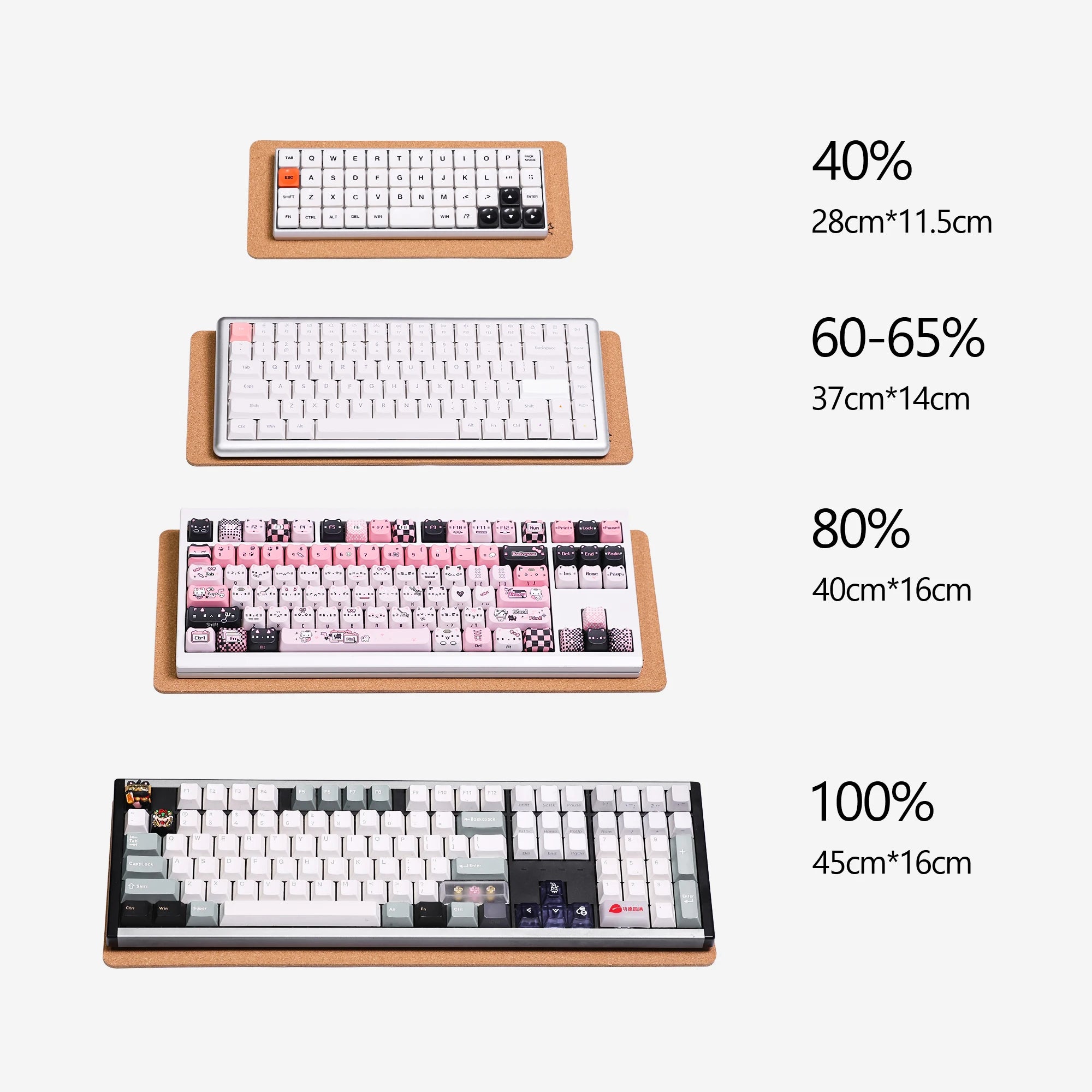 Chosfox Cork Keyboard Pad Custom Thicken Silent Shock Absorption Keyboard Cork Desk Pad Gaming Mechanical Keyboard Accessories Qme