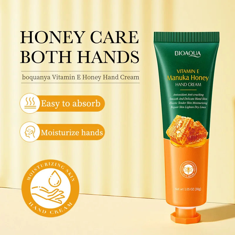 Vitamin E Honey Hand Cream Moisturizing Nourishing Portable Dry Skin Qme