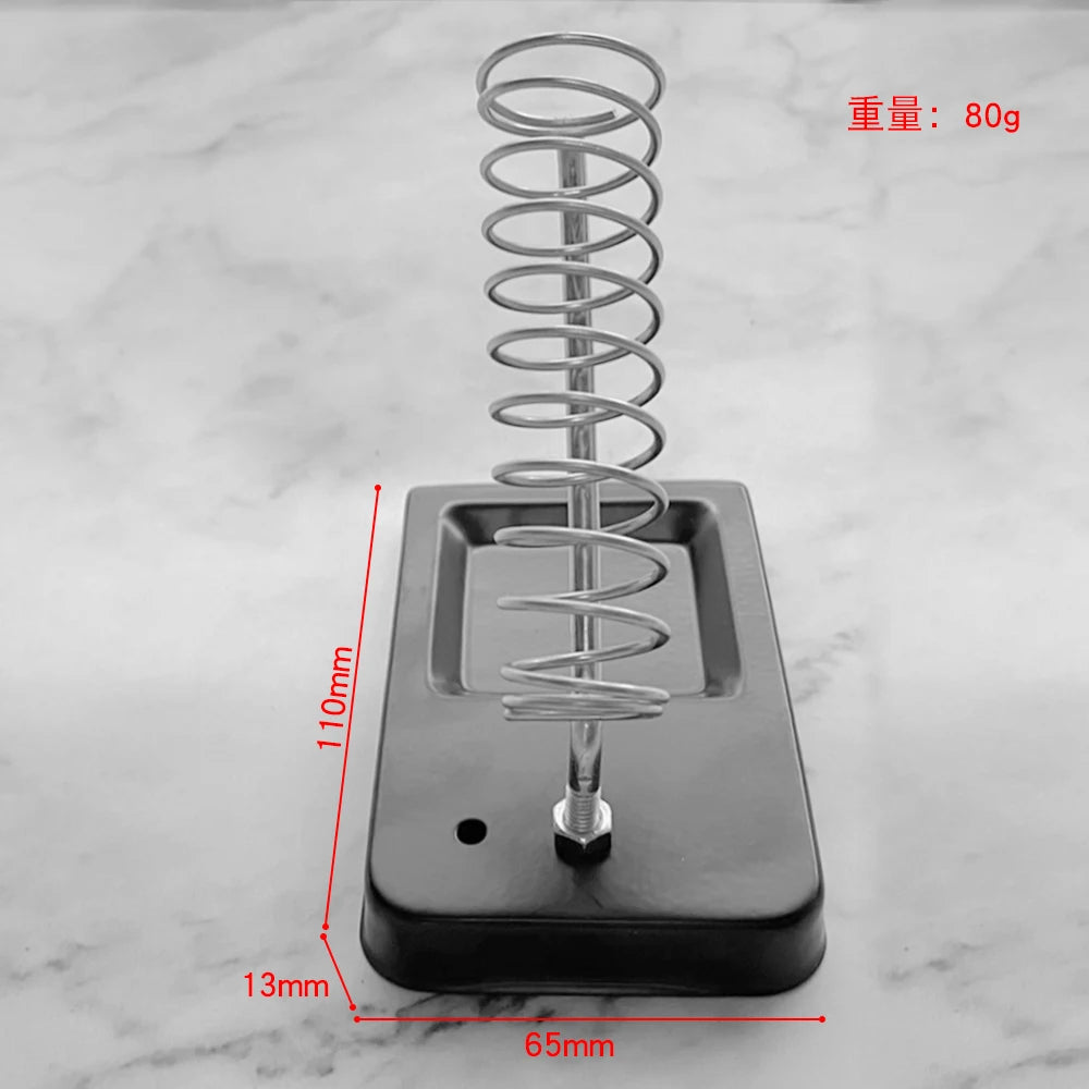 Soldering Iron Stand Portable Holder Tin Welding Cleaning Sponge Qme