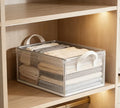 1 Pc Transparent PVC Solid Steel Frame Storage Box,waterproof,underwear Storage Basket,suitable for Home and Dormitory Use Qme Transparent