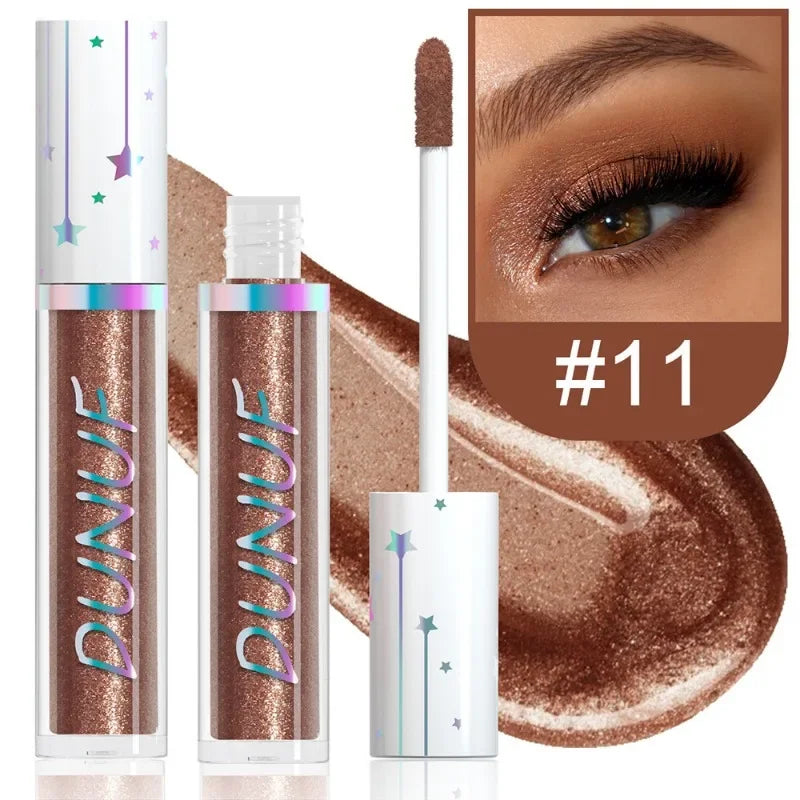 24color Eyeshadow Stick Liquid Eyeliner Metallic Color Green Pearlescent Glitter Eye Shadow Waterproof High Gloss Makeup Pigment Qme 11