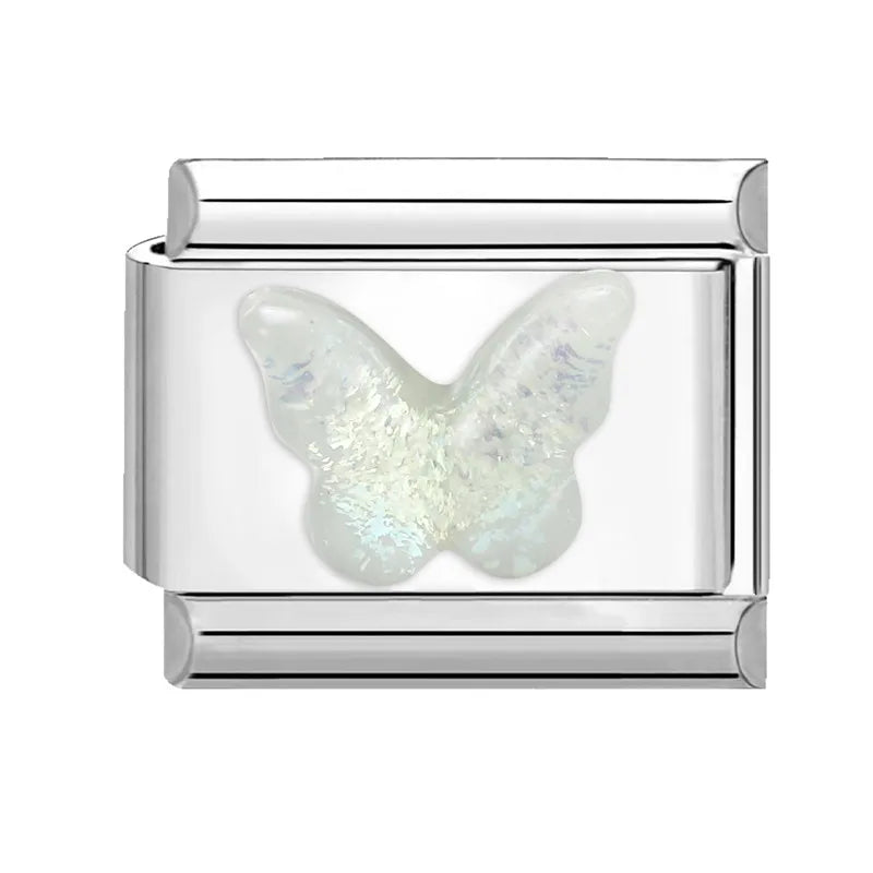 Fashion Colorful Y2K Heart Blue Purple Butterfly Italian Link Fit
