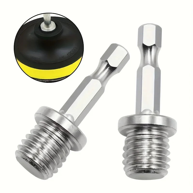 M14 Drill Adapter 1/4 Hex Shank Drill Adapters M14 Screw Thread Connecting Rod Angle Mill Handle Polishing Grinder Electric Tool Qme