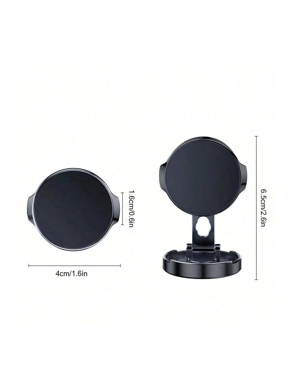Car Navigation Magnetic Phone Holder Metal 360 Folding Qme black