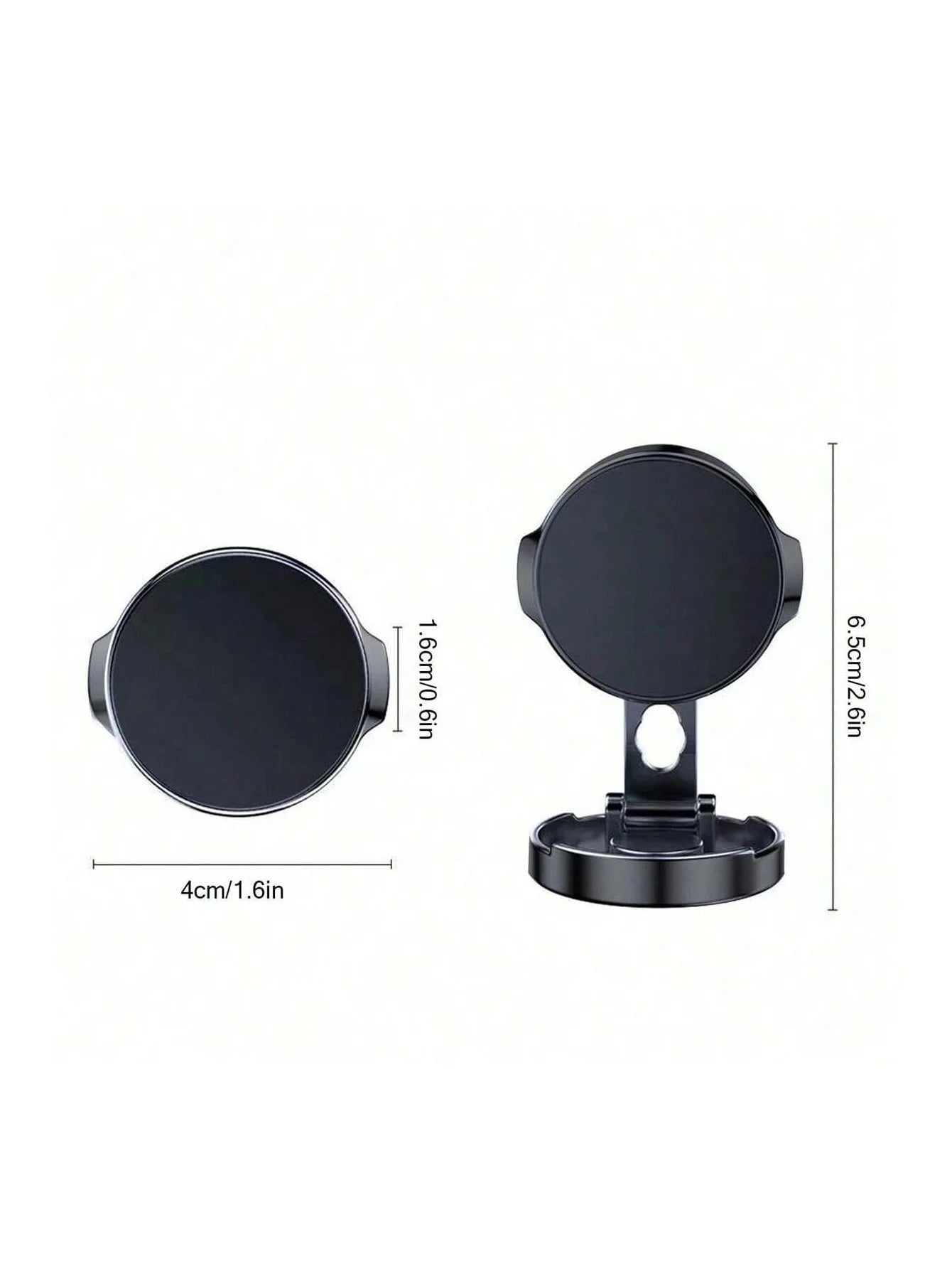 Car Navigation Magnetic Phone Holder Metal 360 Folding Qme black