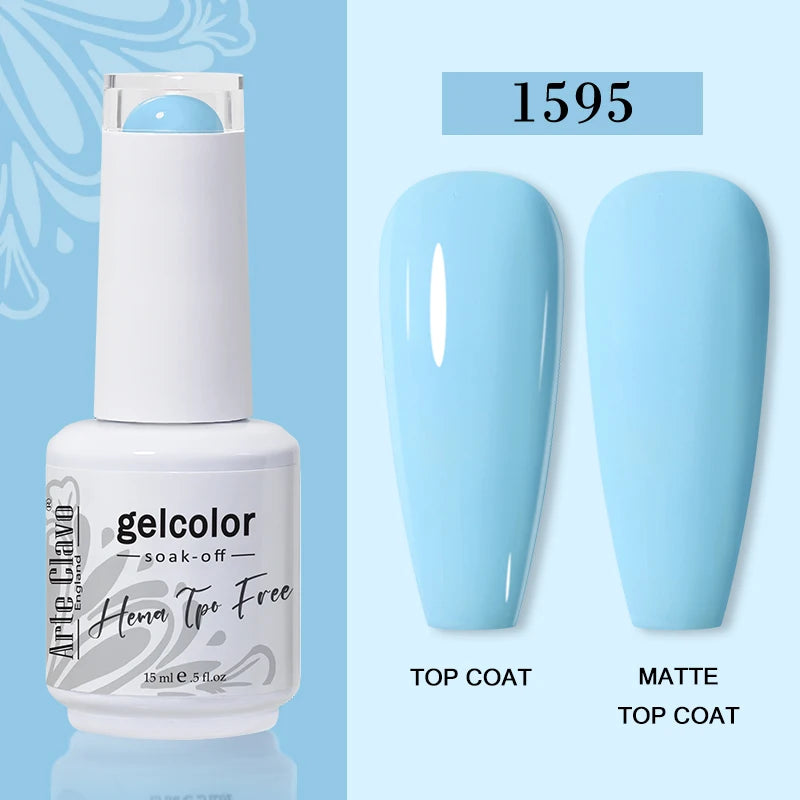 Arte Clavo Summer Nails Tip Candy Series Jelly Gel Nail Polish Blue