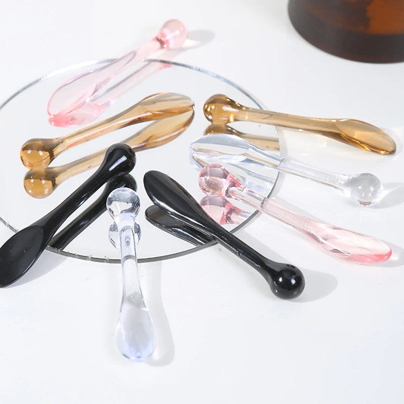 5 Transparent Eye Cream Applicator Acrylic Spoon Roller Facial Qme