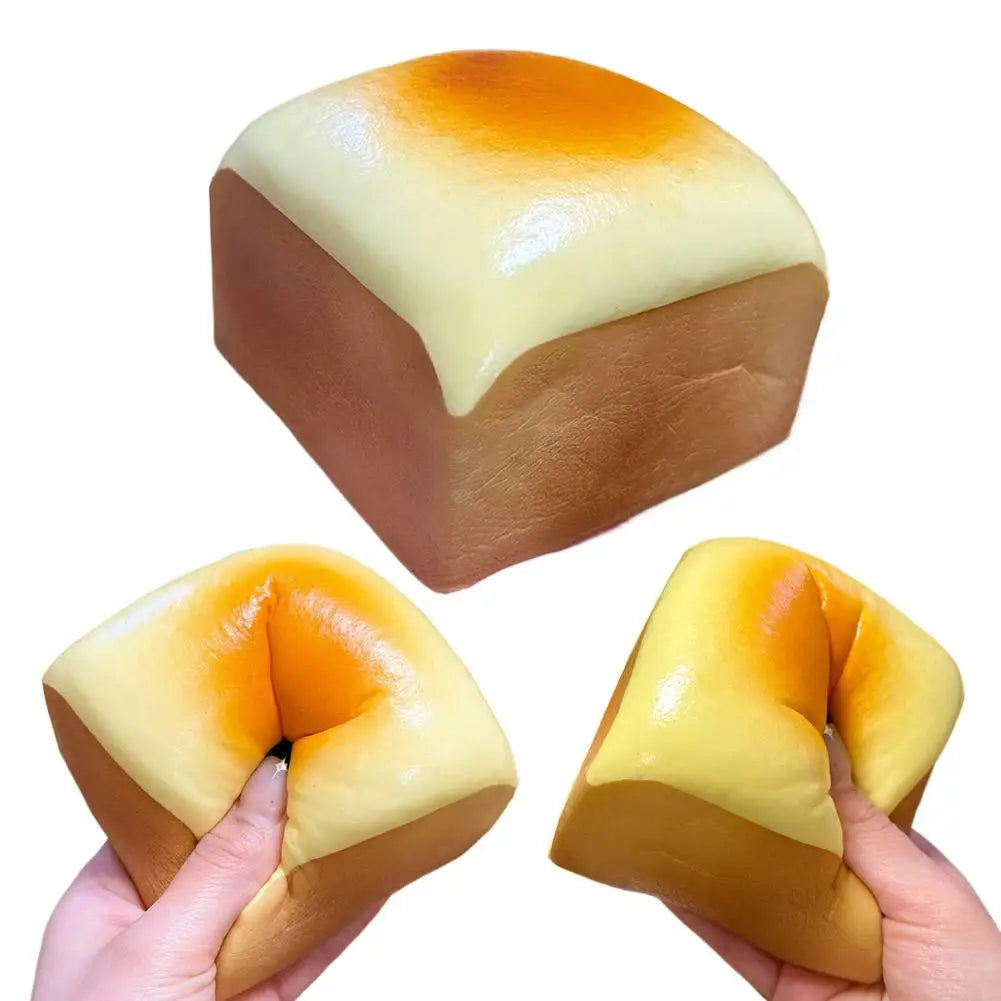 Thick Grilled Cheese Bread Squishy Buttery Slow Rise Toy Realistic Qme Toast