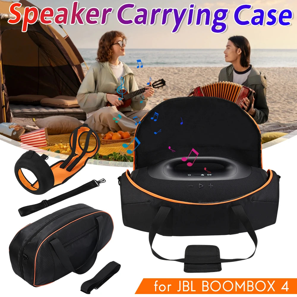 Portable Speaker Bag for JBL BOOMBOX 4 Speaker Sound Permeable Bags BOOMBOX 4 Transparent Box Outdoors Travel Carrying Case Qme