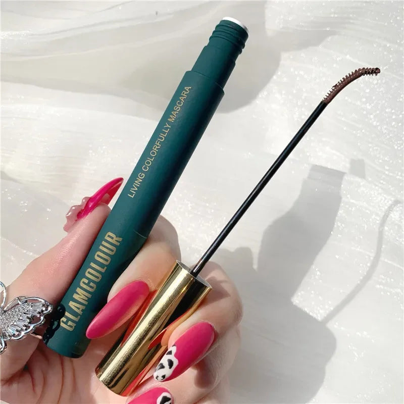 Magic Color Mascara Curl Eyelash Extension Thick Curling No Smudging Waterproof Lengthening Long Lasting Eyelash Makeup Tool Qme A-Brown02