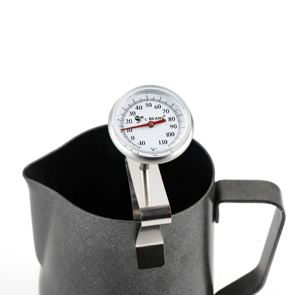 Adjustable Hanging Cooking Thermometer Stainless Steel Temperature Gauge with Clip for Coffee Milk Foaming Kitchen BBQ Tool Qme