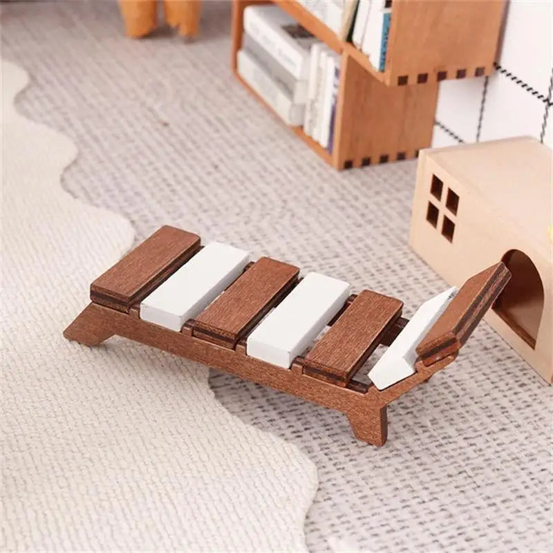 1 12 DIY Scene Dollhouse Miniature Beach Chair Lounger Furniture Home Qme