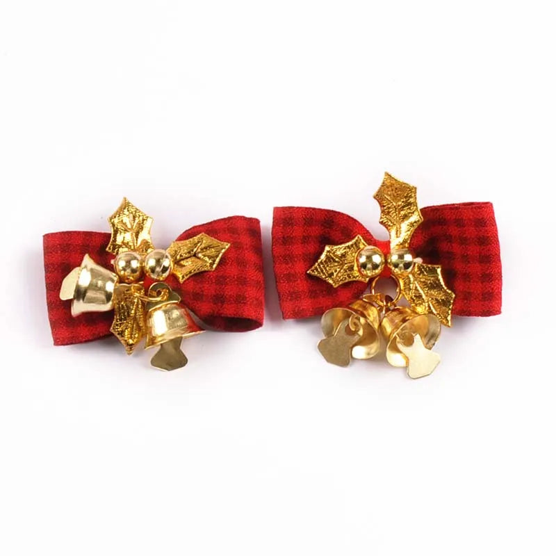 85-36mm Bow Shape Christmas Style Appliques For Clothing Hat Home Decorative Accessories Personalized Holiday Supplies cp3829 Qme 5pcs 53x38mm 1