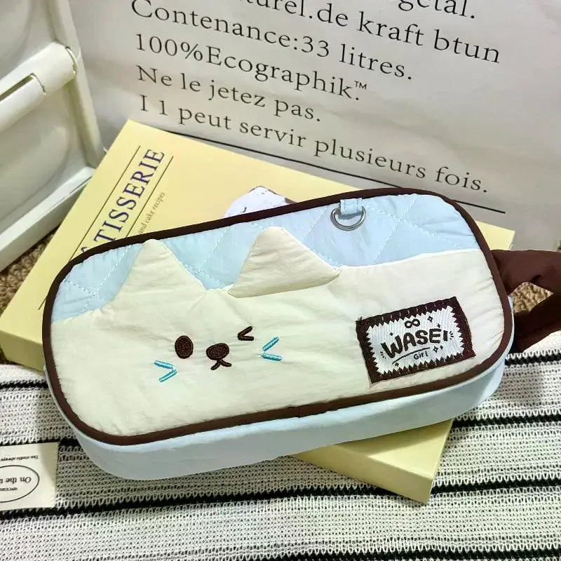 Cute Pencil Case Pens Pouch Large Capacity Simple Aesthetic Bag Qme