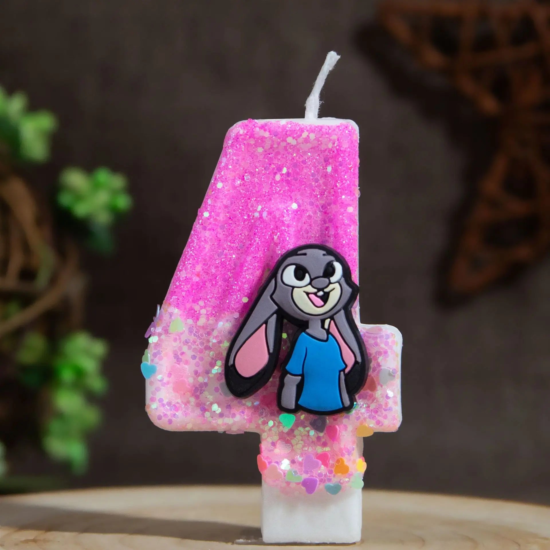 Judy Rabbit Birthday Candles Number 0-9 Cake Holiday Mood Lighting Qme 4