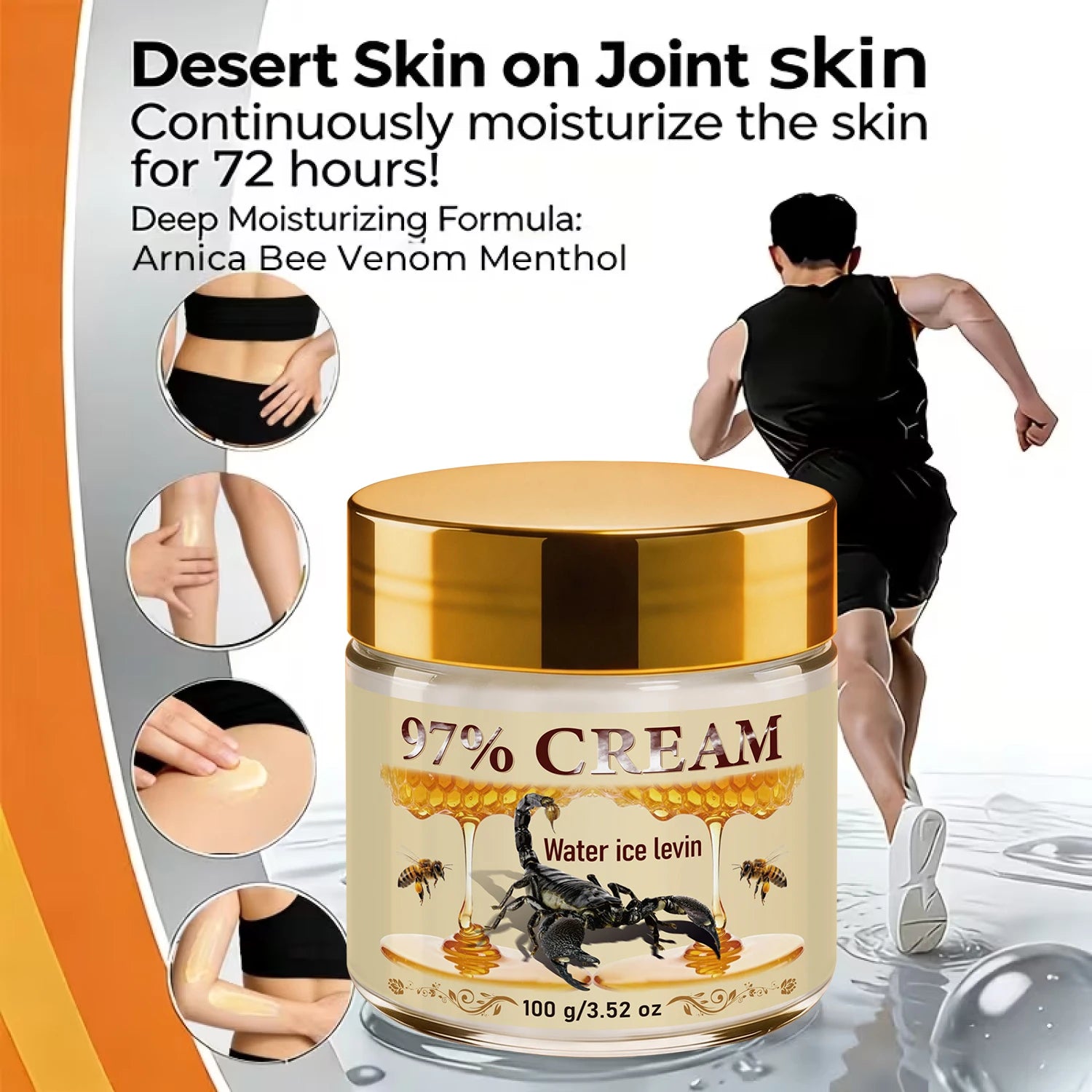 97% Bee Venom Body Cream Infused Collagen Niacinamide, Hydrating Firming Body Moisturizer Qme