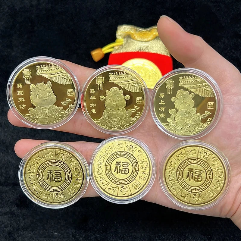 2026 Year Horse Lucky Zodiac Medal Event Souvenir Metal Craft Qme