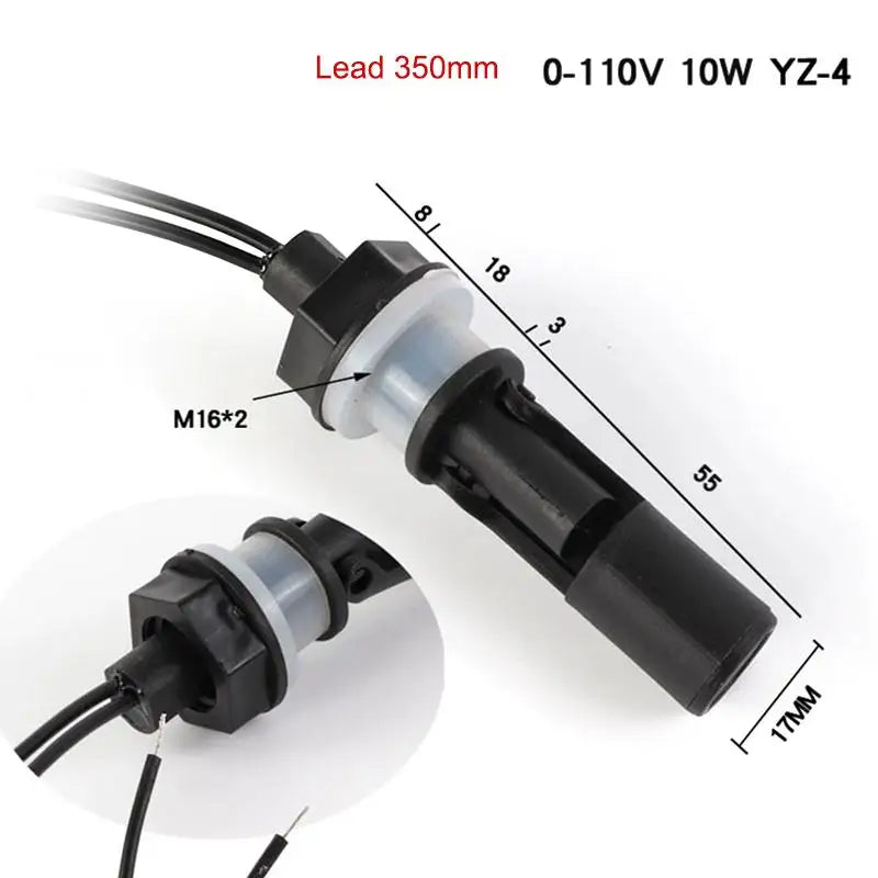 Horizontal Float Sensor Switch Side Mount Liquid Water Level Sensor Controller PP Automatic Water Pump Switch Aquarium Tank Pool Qme E