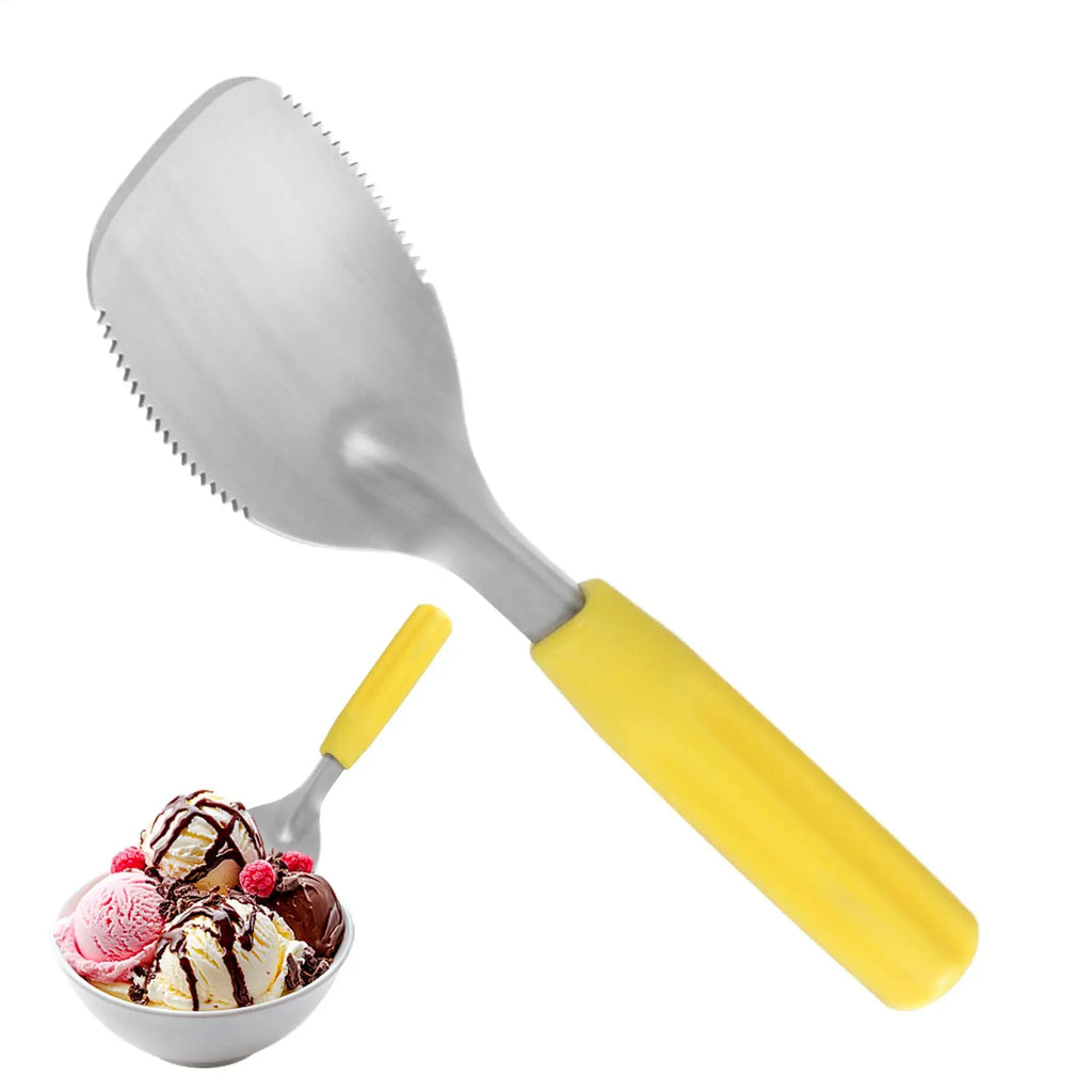 Ice Cream Scoop Serrated Food Dispenser Shovel Spoon Cookie Scooper Qme