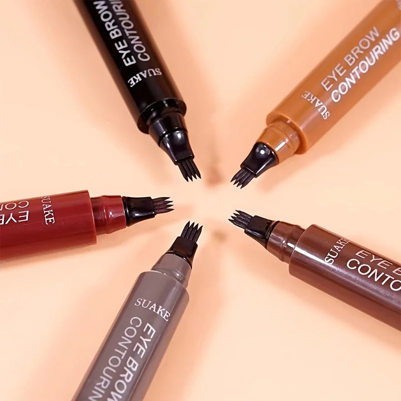 Four-pronged Eyebrow Pencil Four-end Long-lasting Non-smudged Qme