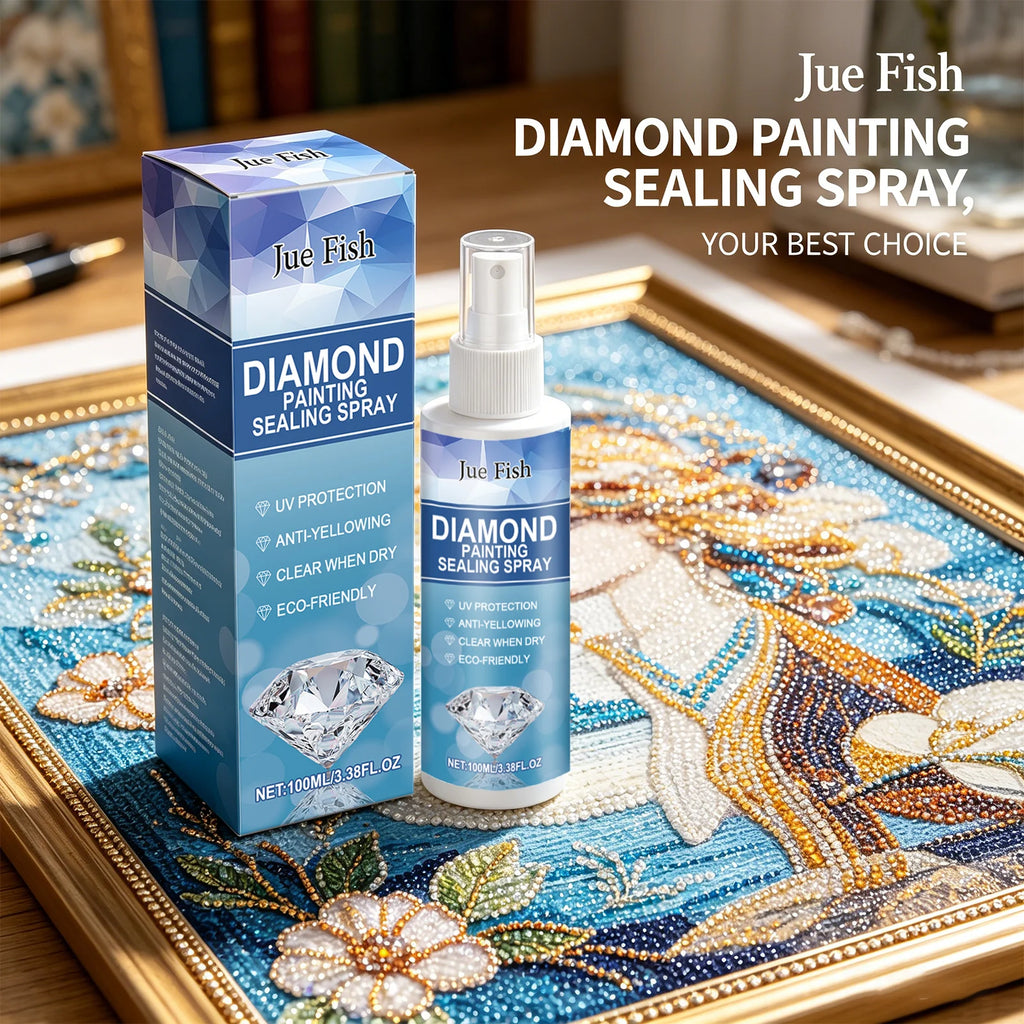 Diamond Paintings Sealing Spray Enhancing Diamond Shine Effect UV Protection Eco-Friendly Anti-Yellowing Spray Permanent Sealer Qme