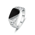 High Quality 925 Sterling Silver Color Women Men Rings Christmas New Ring Cubic Zirconia Square Rings Fine Jewelry Size 5-12 Qme Silver 9