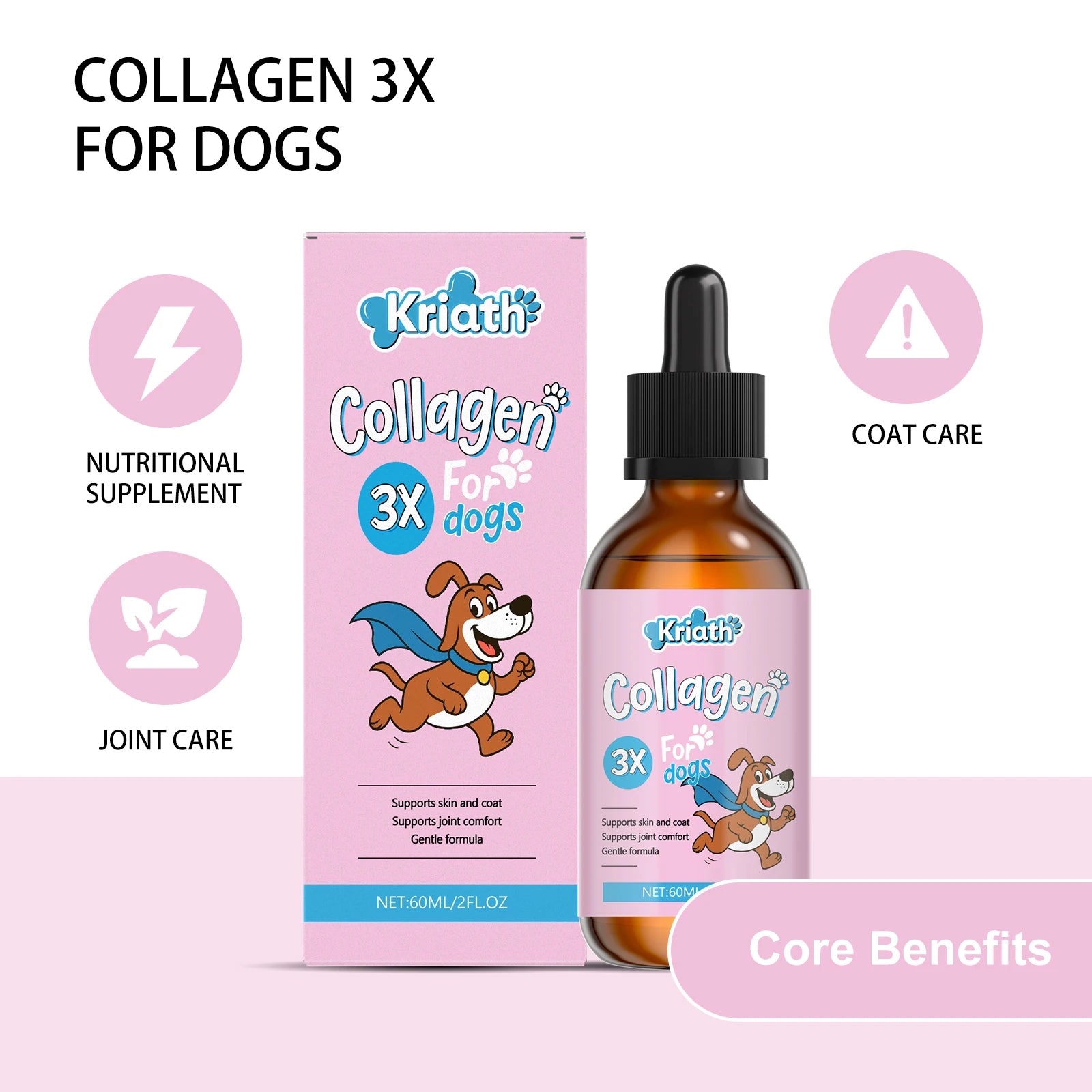 Pet Collagen Drops Effectively Maintain Cartilage Health Support Joint Mobility Promote Joint Lubrication Pet Dietary Supplement Qme