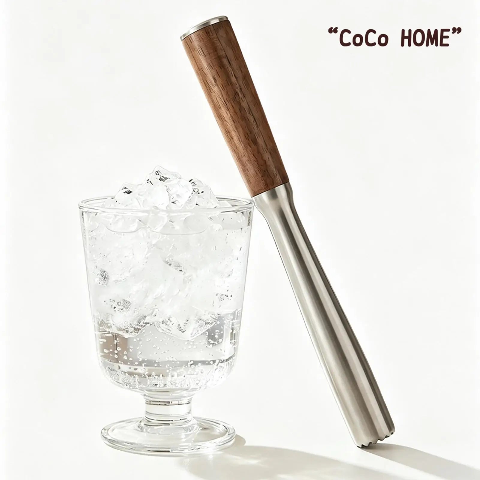 Drink Mixer Wand Comfortable Grip Crusher Tools Stainless Steel Fruit Qme