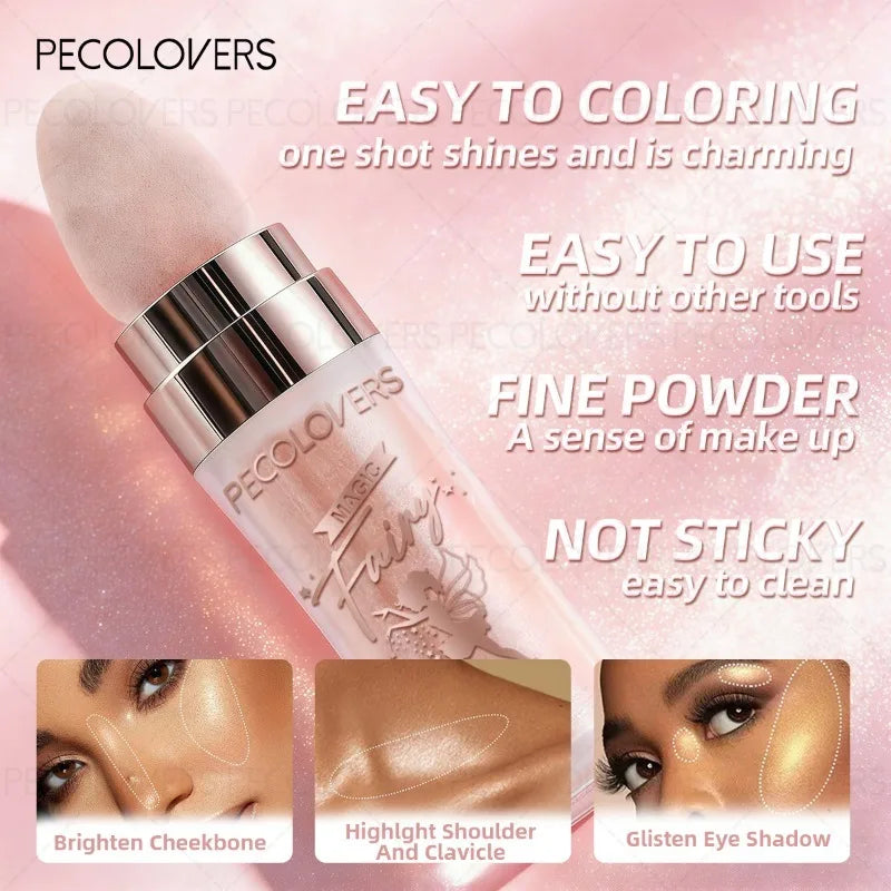 1PC Multifunctional Glitter Powder, Highlighter for Face, Body and Eyes, Brightening Glitter Powder,Suitable for Holiday Makeup Qme