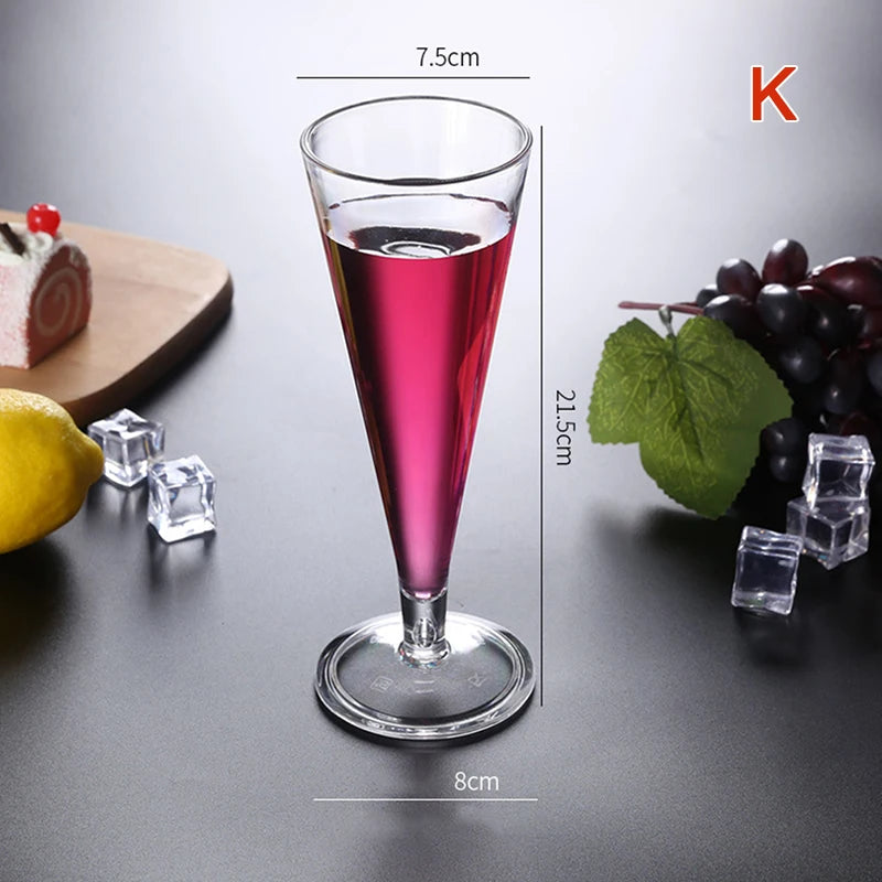 Acrylic Cocktail Cup Unbreakable Wine Glass Home Wedding Party Bar Qme K