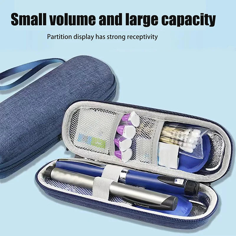 Gel Pen Bag Diabetics Travel Medicine Cooler Waterproof Insulin Qme