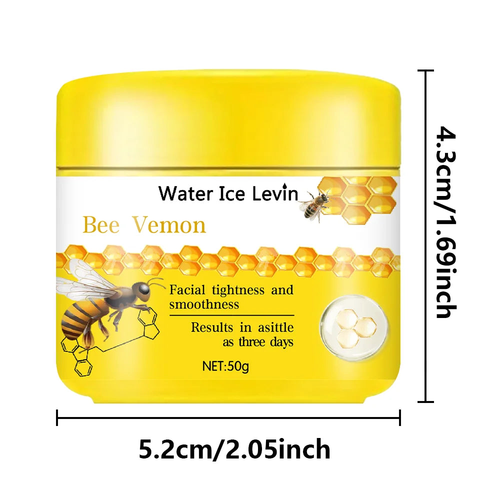 50g Water Ice Levin Bee Venom Facial Firming Cream, Moisturizing, Non-Irritating, Suitable for Care, Natural Ingredient Design, Hypoallergenic Skincare Qme