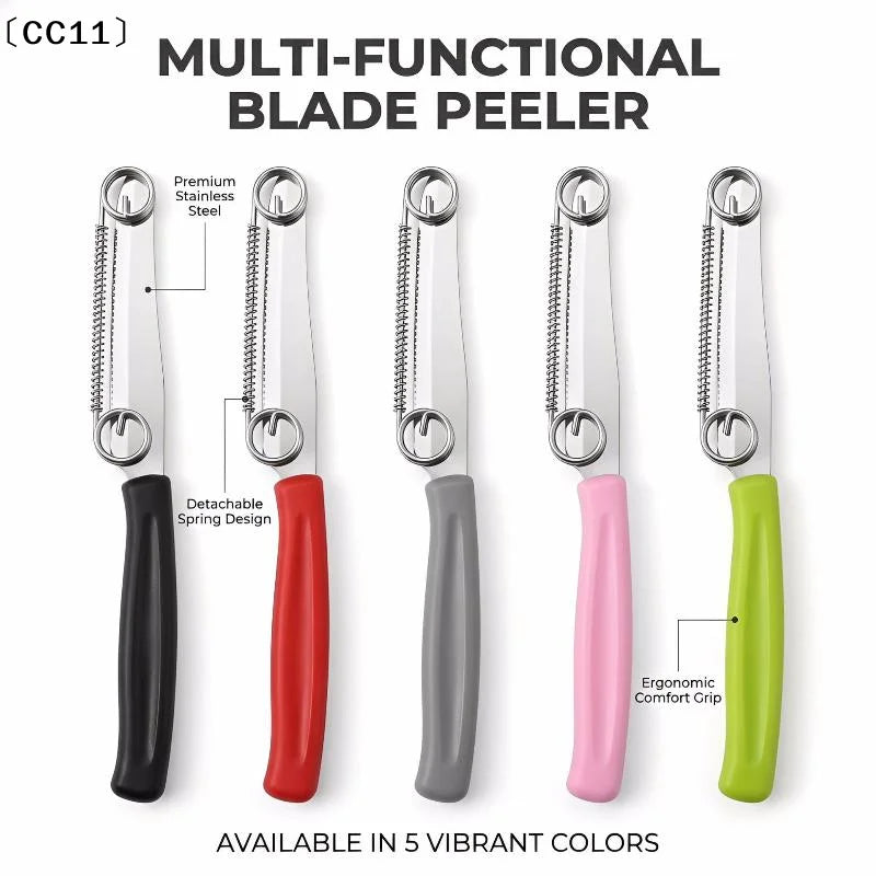 1 Stainless Steel Vegetable Fruit Peeler Adjustable Slicing Cutter Qme