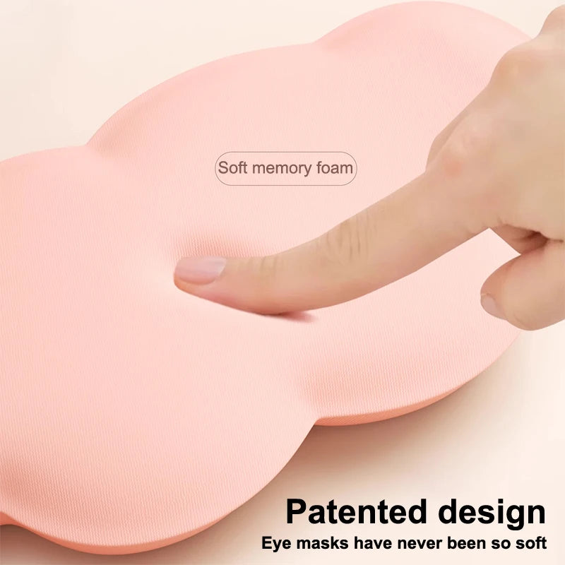 3D Memory Foam Sleeping Mask Light-blocking Eye Shade Nighttime Use Qme