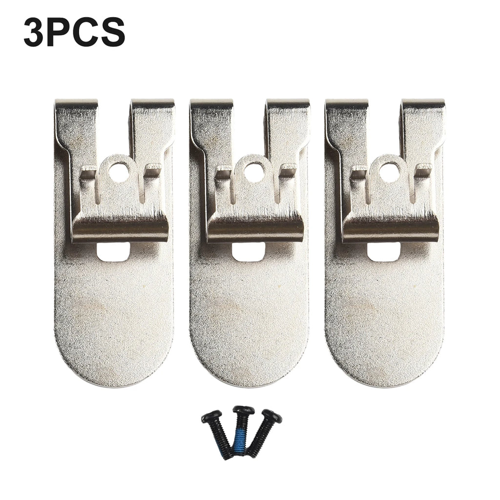 3Pc Steel N435687 Belt Hook Clip Kit With Screws For Drill Driver N435687 DCF620/DCF620B DCF622 For Drywall Power Tools Access Qme Default Title