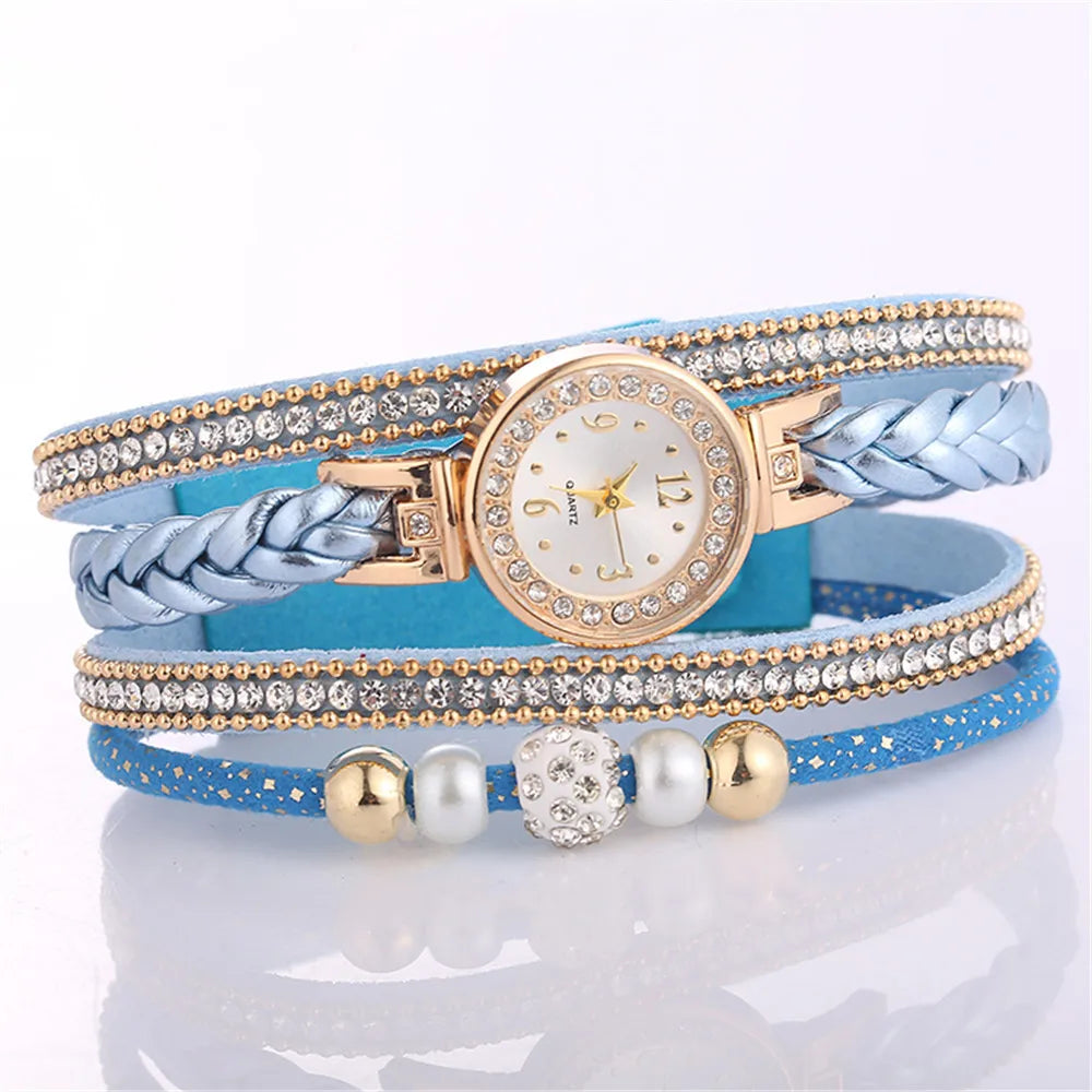 Relogio Bracelet Watches Women Wrap Around Fashion Bracelet Fashion Dress Ladies Womans Wrist Watches for Women Watch 2021 Qme