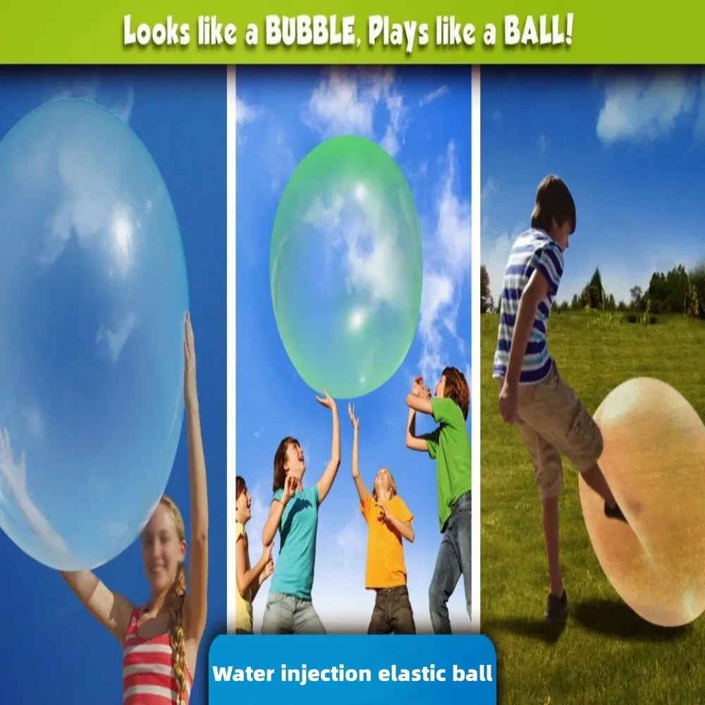 Water Filled Transparent Bubble Balls Children's Birthday Party Fun Games Outdoor Soft Balloons Summer Pool Party Bouncy Ball Qme