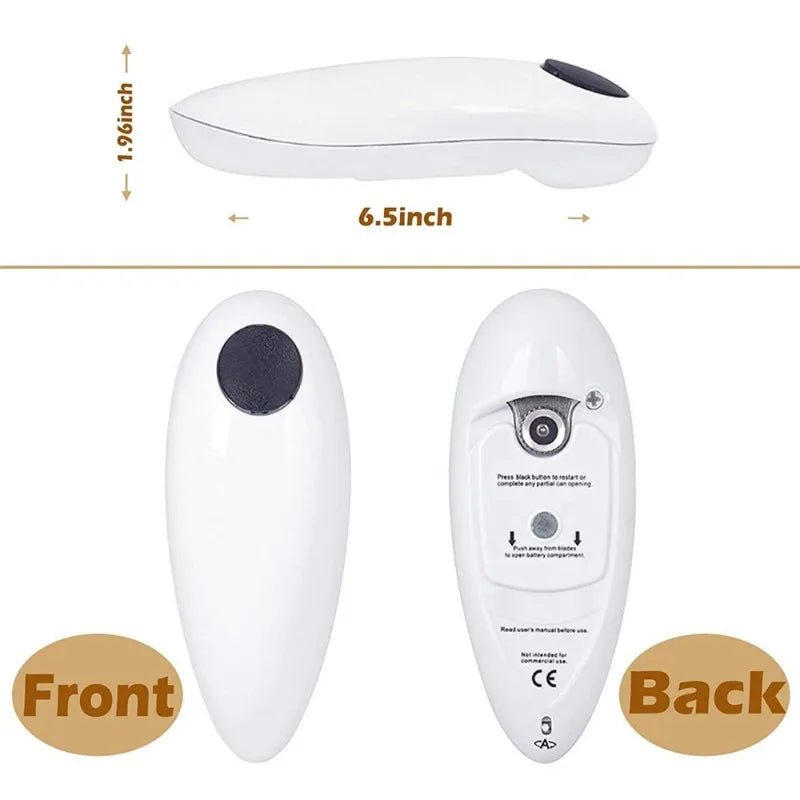 Electric Can Opener Bottle Rechargeable Cans Jars Portable Stainless Qme