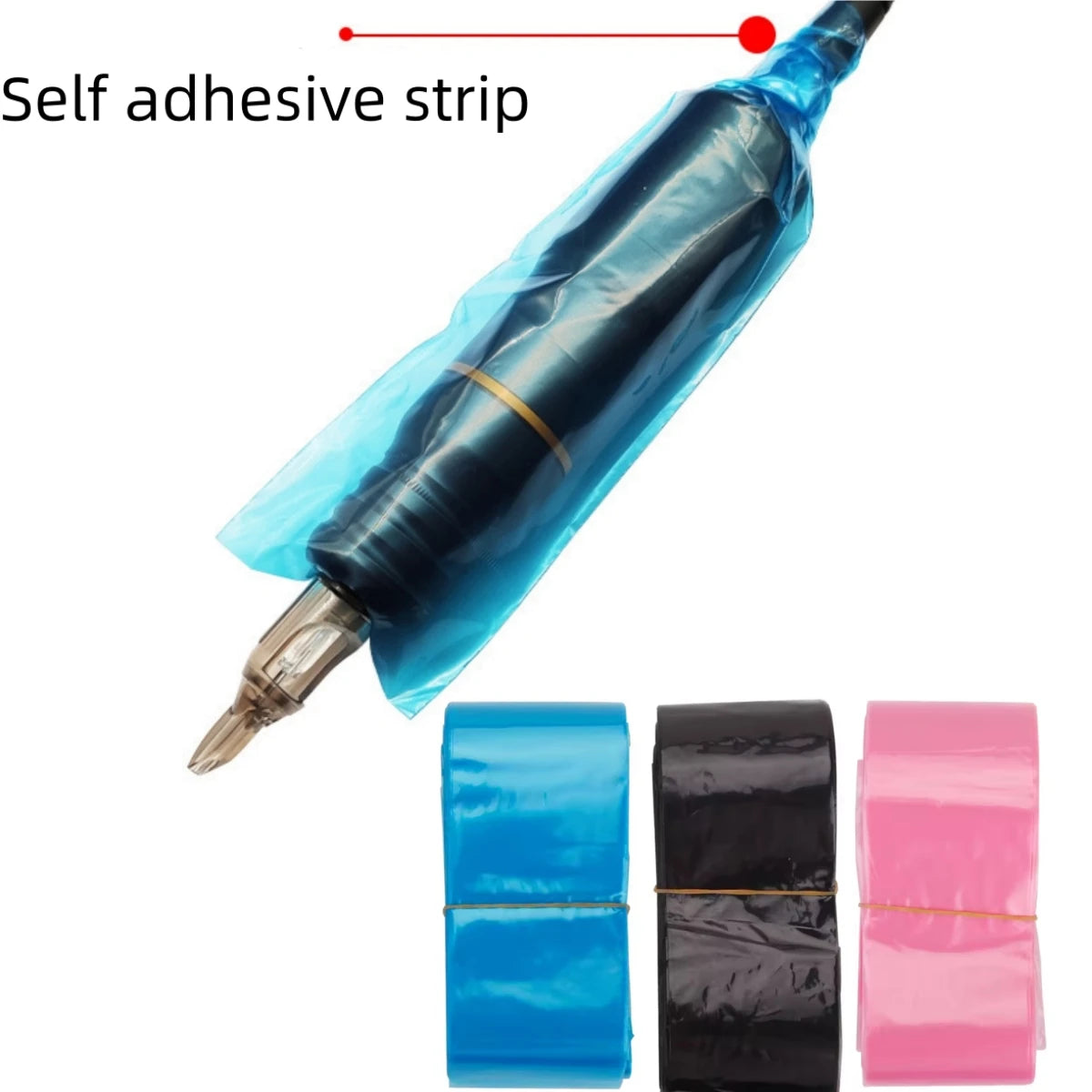 100Pcs Large Size Tattoo Pen Covers Disposable Tattoo Machine Sleeves Cover Supply Tattoo Machine Accessory Protection Bag Qme