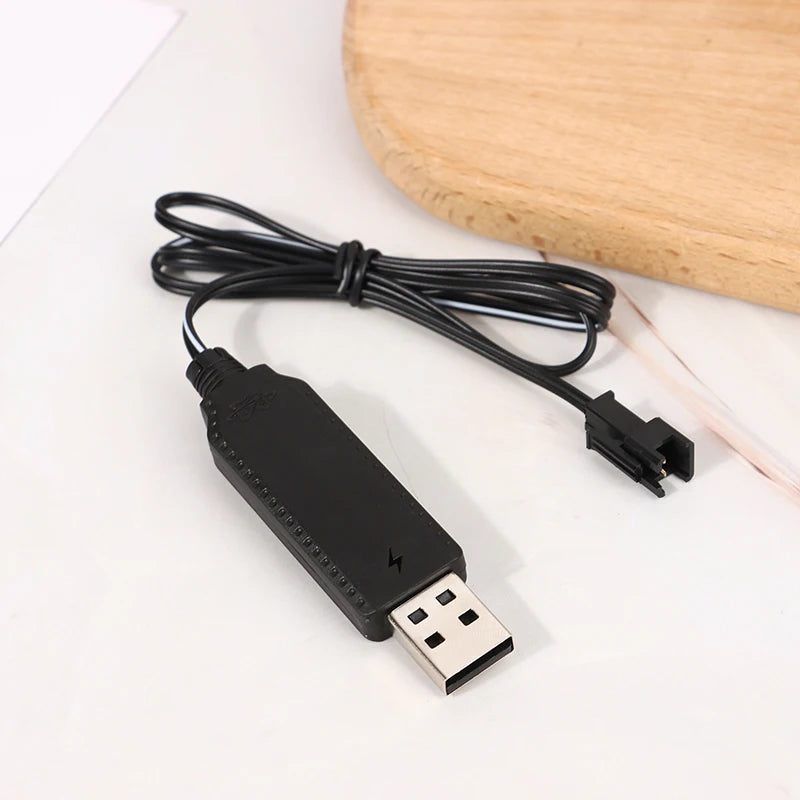 USB Charger Cable For 3.7V Lithium Battery Charger SM-2P Forward RC Car Aircraft Parts RC Quadcopter Toy Aircraft Accessories Qme