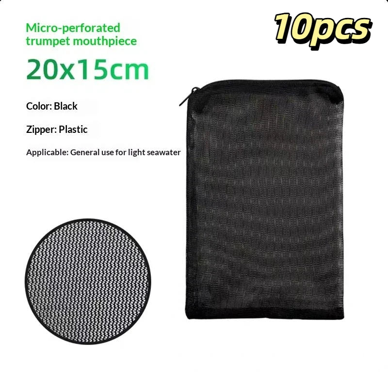 Universal Reusable Aquarium Filter Media Bags Zipper Fine Mesh All Qme A4