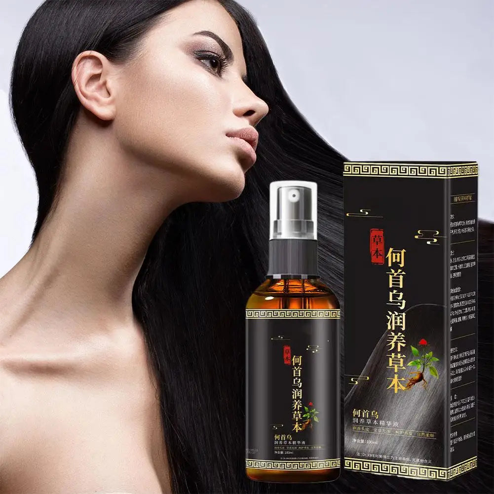 Hair Serum Growth Spray Men Women Loss Solution Polygonum Multiflori Qme